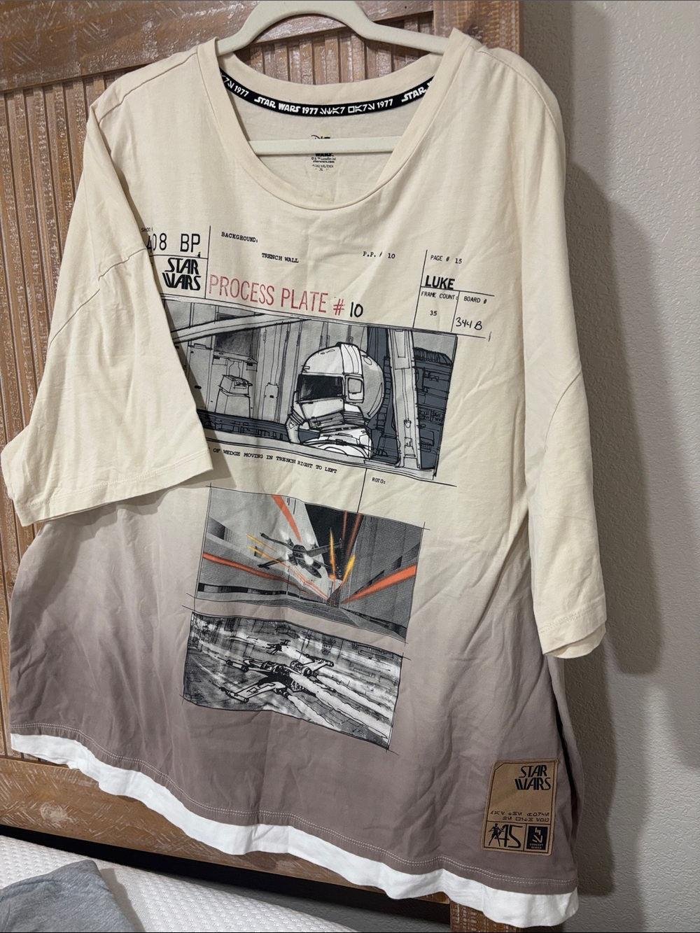 Star Wars Cream and Taupe Process Plate Graphic Tee